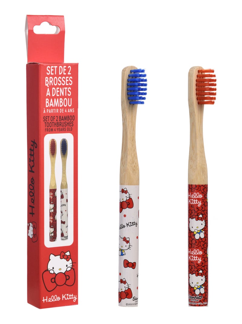 Hello kitty - Set de 2 Brosses à Dents en Bambou N/A - Kiabi