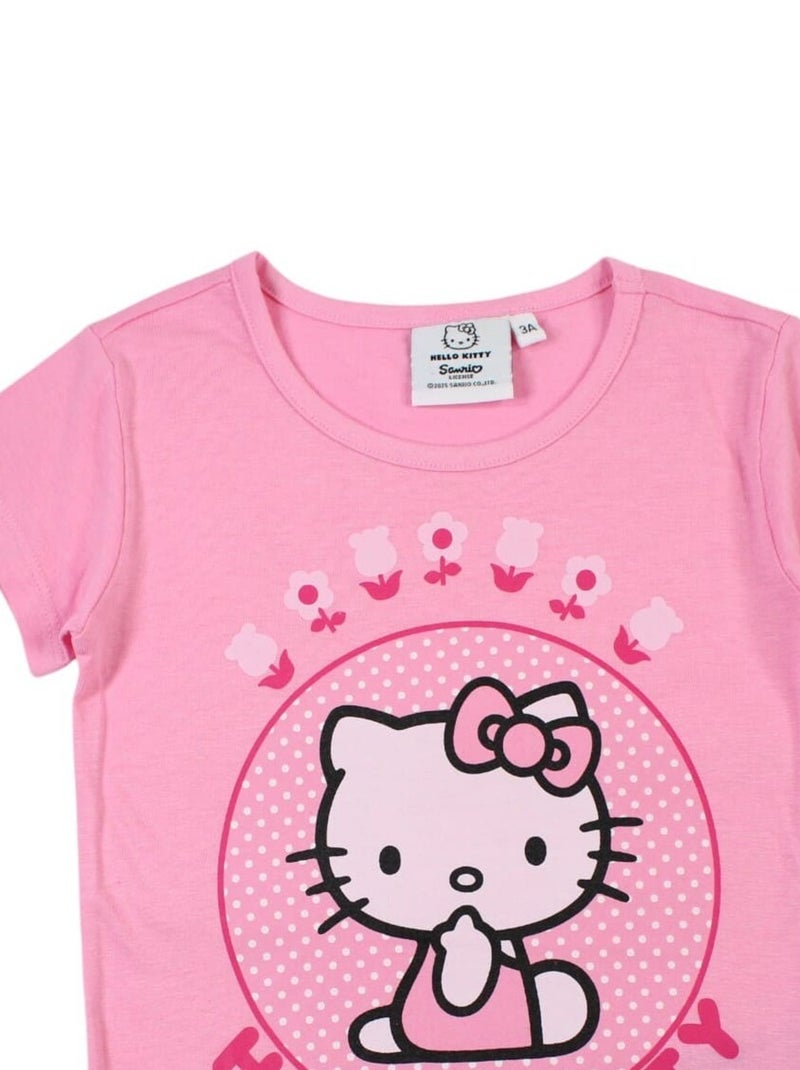 Hello Kitty - T-shirt imprimé Hello Kitty en coton Rose - Kiabi