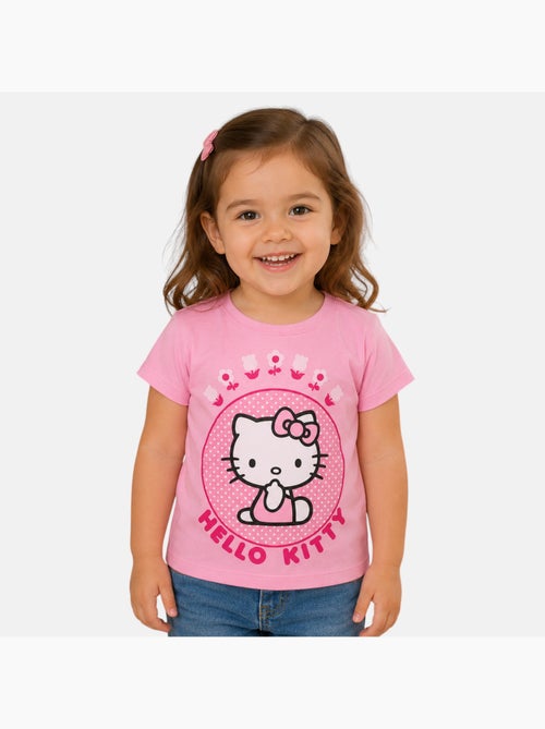 Hello kitty - t-shirt manches courtes imprimé, col rond - Kiabi Hello kitty - t-shirt manches courtes imprimé, col rond - Kiabi