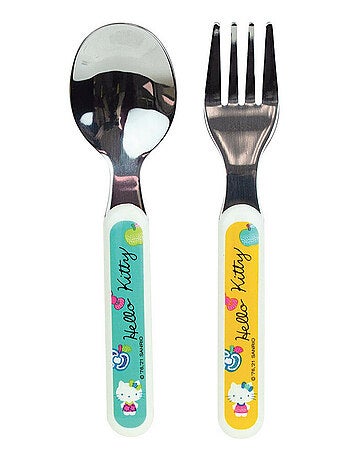Hello Kitty Acidulee Ensemble Couverts Inox (Fourchette, Cuillere)