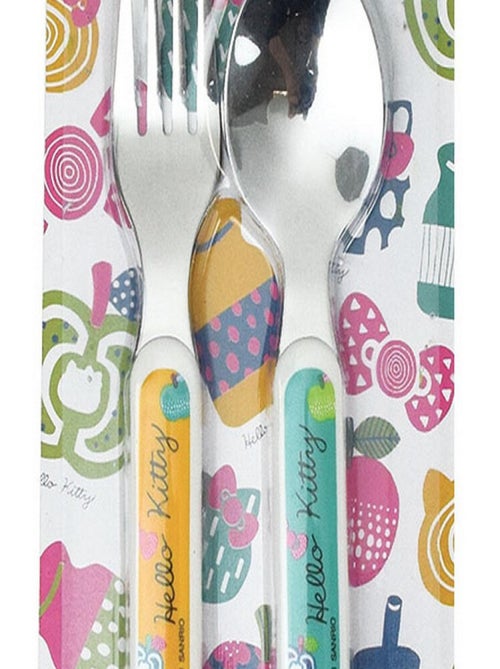 Hello Kitty Acidulee Ensemble Couverts Inox (Fourchette, Cuillere) - Kiabi