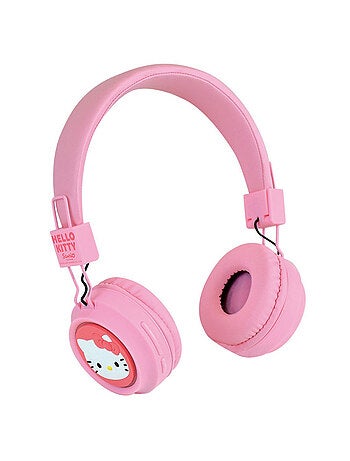 HELLO KITTY CASQUE AJUSTABLEBLUETOOTH AVEC MICRO, CABLE USB, CABLE AUDIO
