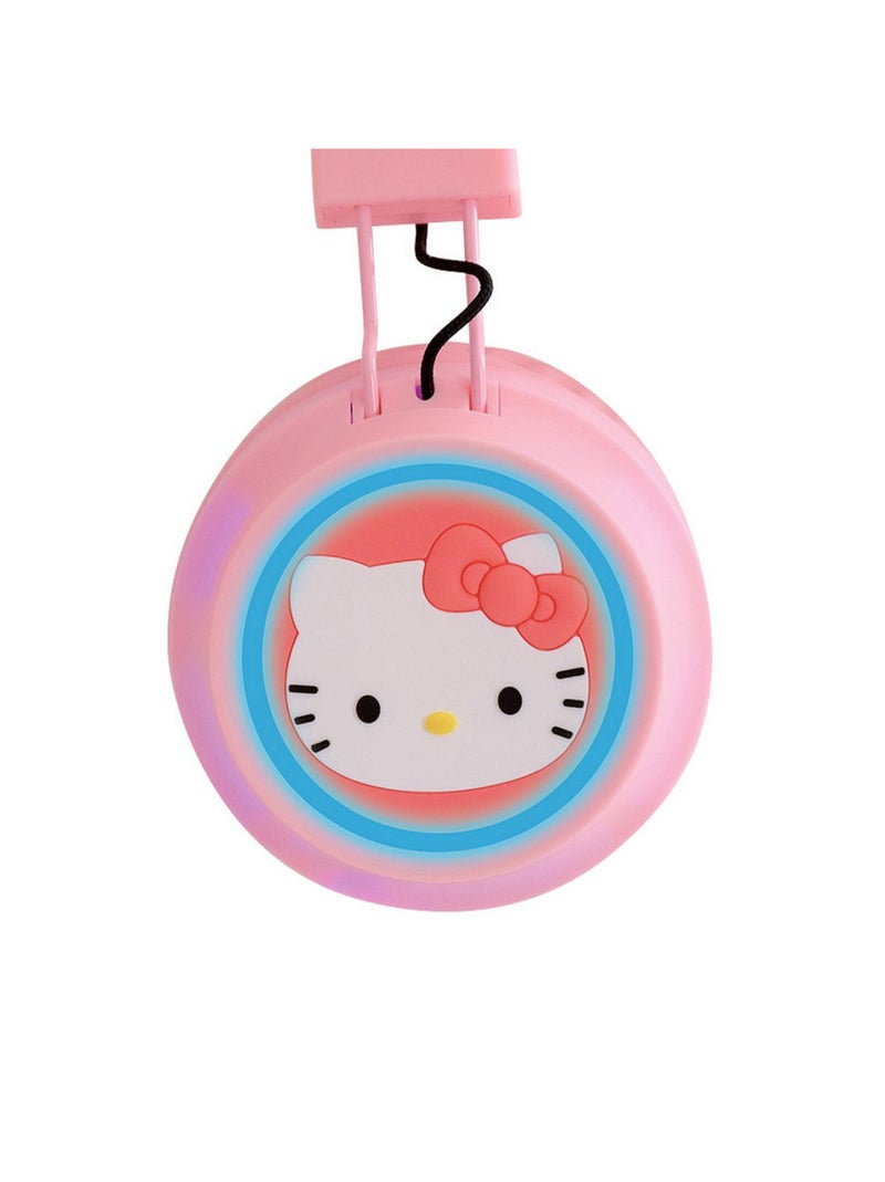 HELLO KITTY CASQUE AJUSTABLEBLUETOOTH AVEC MICRO, CABLE USB, CABLE AUDIO Rose - Kiabi