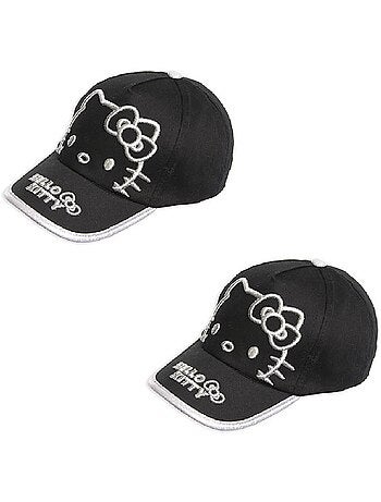HELLO KITTY Casquette noire et blanche