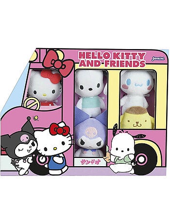 Hello kitty coffret 5 peluches hello kitty et ses amis +/- 9 cm