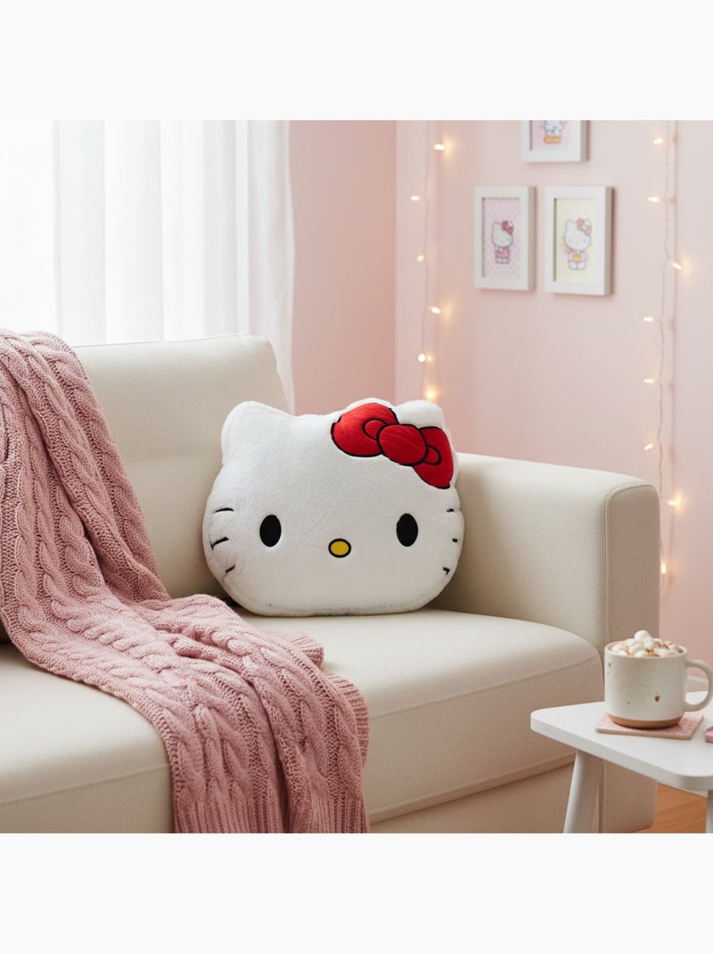 Hello kitty coussin chauffe-mains 3d fausse fourrure blanc 37x32 cm Beige/Blanc - Kiabi