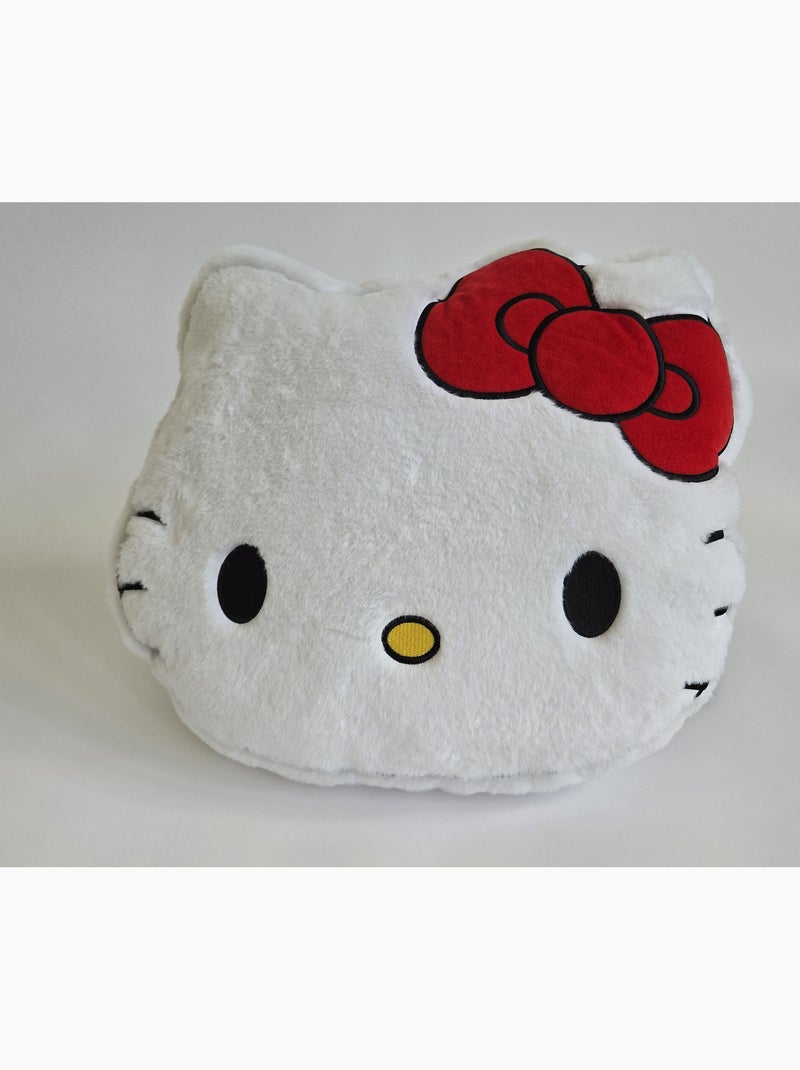 Hello kitty coussin chauffe-mains 3d fausse fourrure blanc 37x32 cm Beige/Blanc - Kiabi