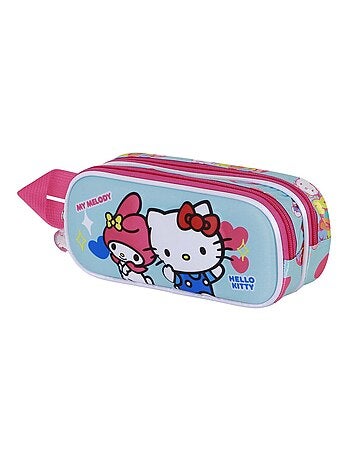 Hello Kitty Friendship Trousse 3D Double, Bleu