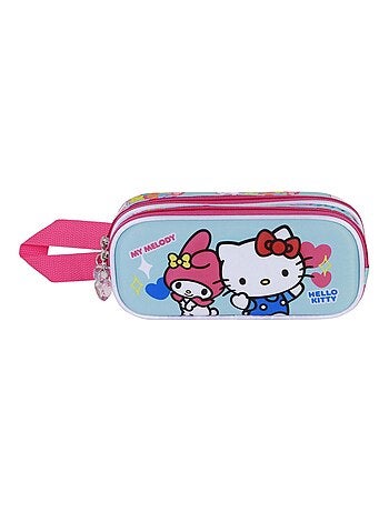 Hello Kitty Friendship Trousse 3D Double, Bleu