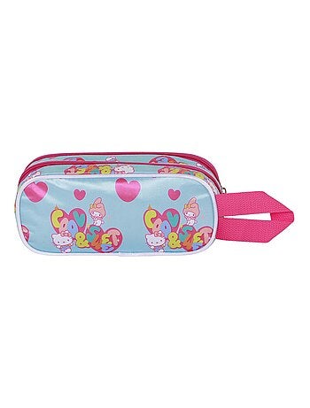 Hello Kitty Friendship Trousse 3D Double, Bleu
