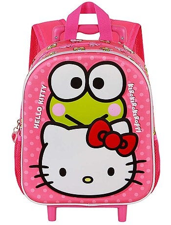 Hello Kitty Funny Sac à dos 3D à Roulettes Petit, Rose
