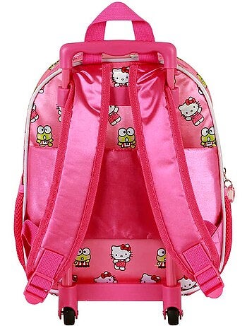 Hello Kitty Funny Sac à dos 3D à Roulettes Petit, Rose