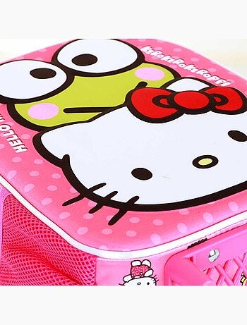 Hello Kitty Funny Sac à dos 3D à Roulettes Petit, Rose