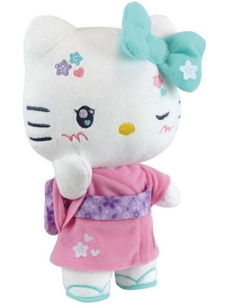 Hello Kitty Kimono Kawaï Peluche +- 22 cm - JEMINI - Version kawaï avec kimono rose et tongs. Rose - Kiabi