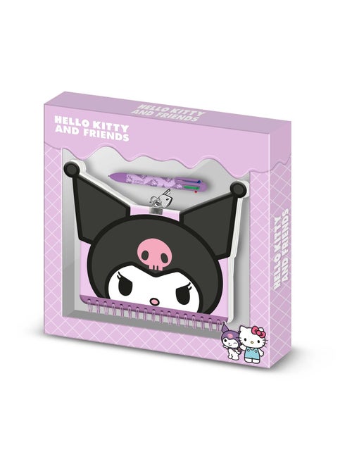 Hello Kitty Kuromi Face Pack de Journal Kawaii + Stylo 6 Couleurs, Lilas - Kiabi