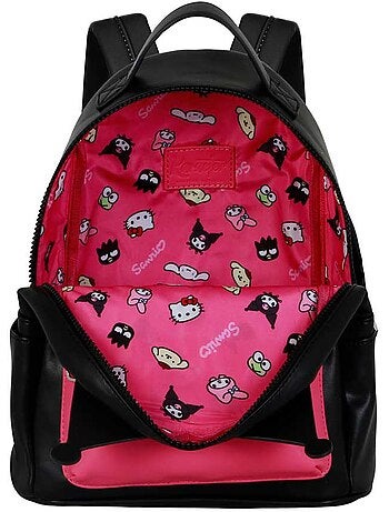 Hello Kitty Kuromi Face Sac à dos Heady, Lilas