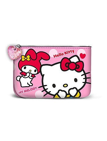 Hello Kitty Lovely Petit Porte-monnaie Carré, Rose