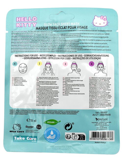 Hello Kitty Masque Tissu Eclat pour Visage - 25 ml - Kiabi