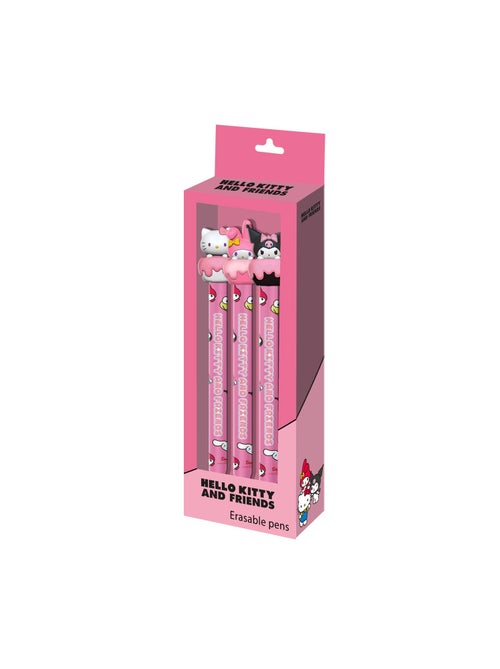 Hello Kitty Mix Pack de 3 Stylos Gel Effaçables, Rose - Kiabi