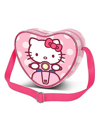 Hello Kitty Moto Sac à Bandoulière Coeur Casual, Rose