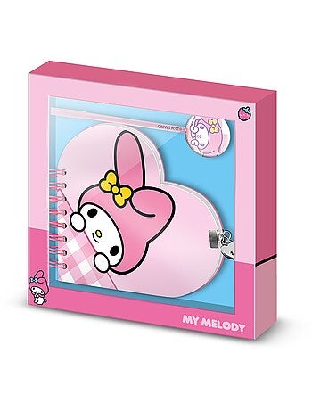 Hello Kitty My Melody Cute Journal Coeur + Stylo, Rose
