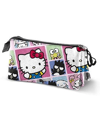 Hello Kitty Panels Trousse Triple, Multicolore