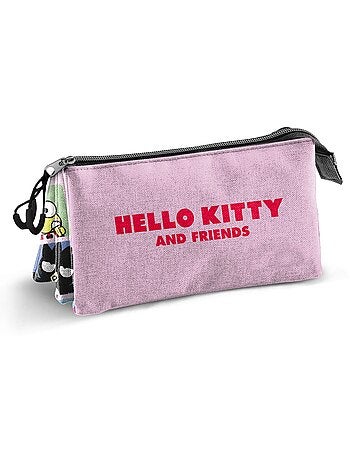 Hello Kitty Panels Trousse Triple, Multicolore