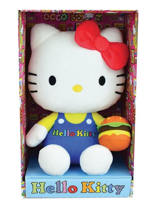 Hello Kitty Peluche Retro Food avec son Hamburger - Kiabi