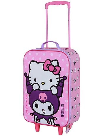 Hello Kitty Playful Valise à Roulettes Soft 3D, Rose