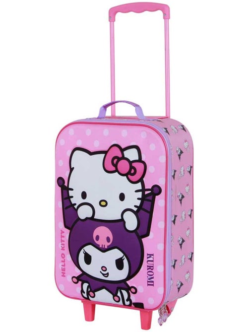 Hello Kitty Playful Valise à Roulettes Soft 3D, Rose - Kiabi