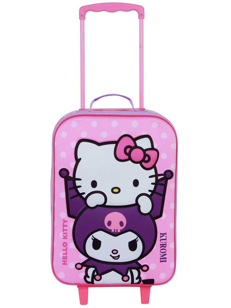 Hello Kitty Playful Valise à Roulettes Soft 3D, Rose Rose - Kiabi