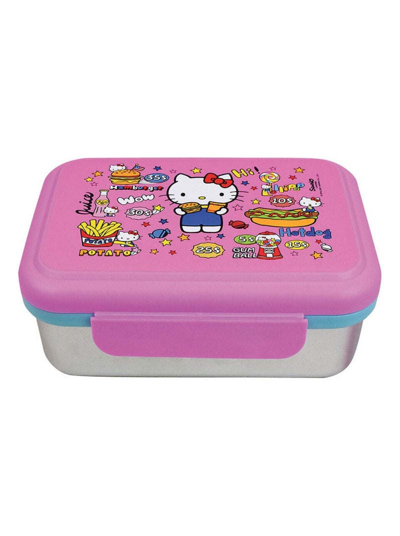 Hello Kitty Retro Food Boite Gouter Inox Rose - Kiabi