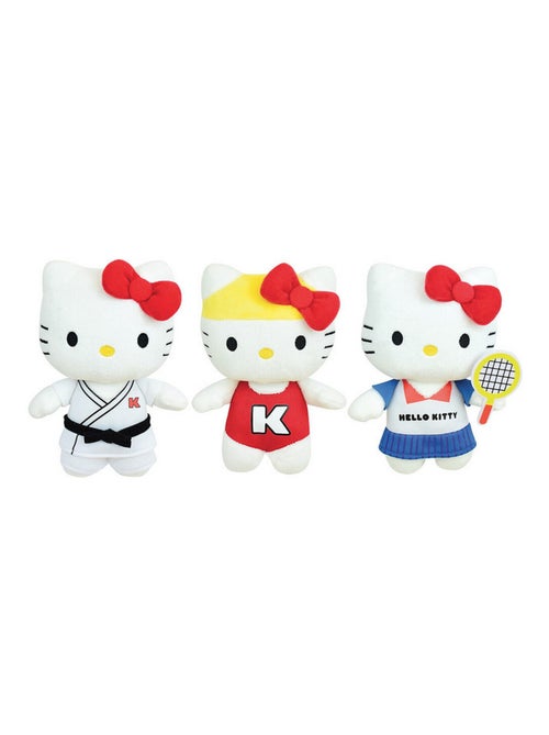 Hello kitty retro sport peluche  et  14cm - livraison aleatoire : tenue judo, natation ou tennis - Kiabi