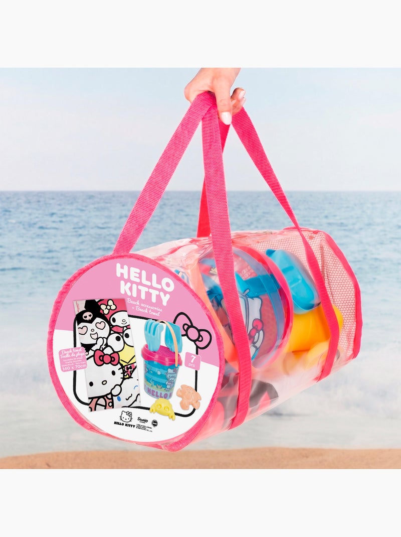 Hello kitty set de seaux de plage avec accessoires serviette et sac N/A - Kiabi