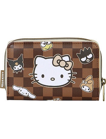 Hello Kitty Squares Portefeuille, Brun