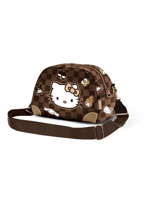 Hello Kitty Squares Sac à Bandoulière Bowling Lite, Brun - Kiabi