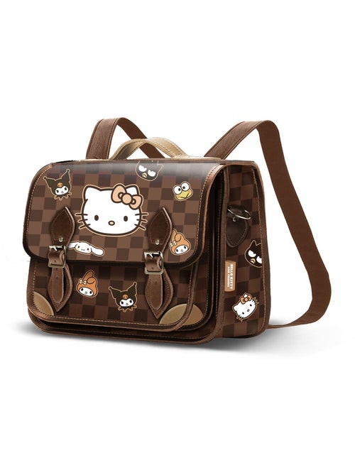 Hello Kitty Squares Sac à Bandoulière-Sac à dos Satchel, Brun - Kiabi