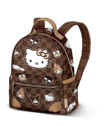 Hello Kitty Squares Sac à dos Heady Petit, Brun