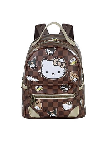 Hello Kitty Squares Sac à dos Heady Petit, Brun