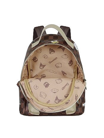 Hello Kitty Squares Sac à dos Heady Petit, Brun