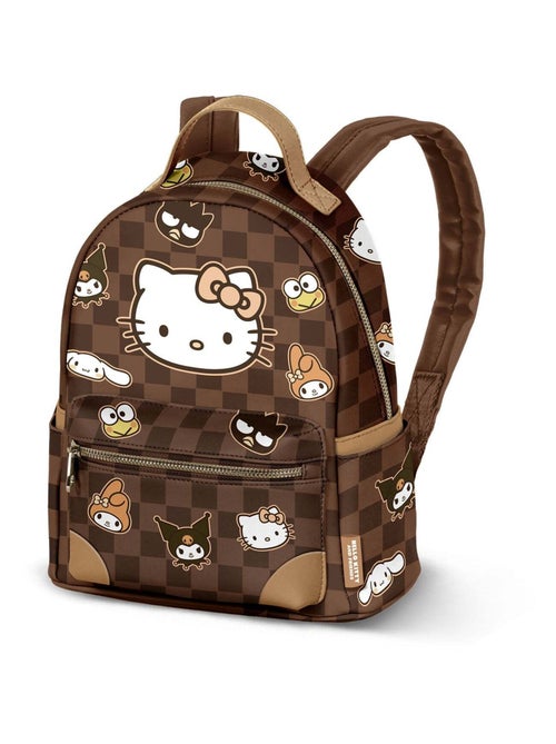 Hello Kitty Squares Sac à dos Heady Petit, Brun - Kiabi