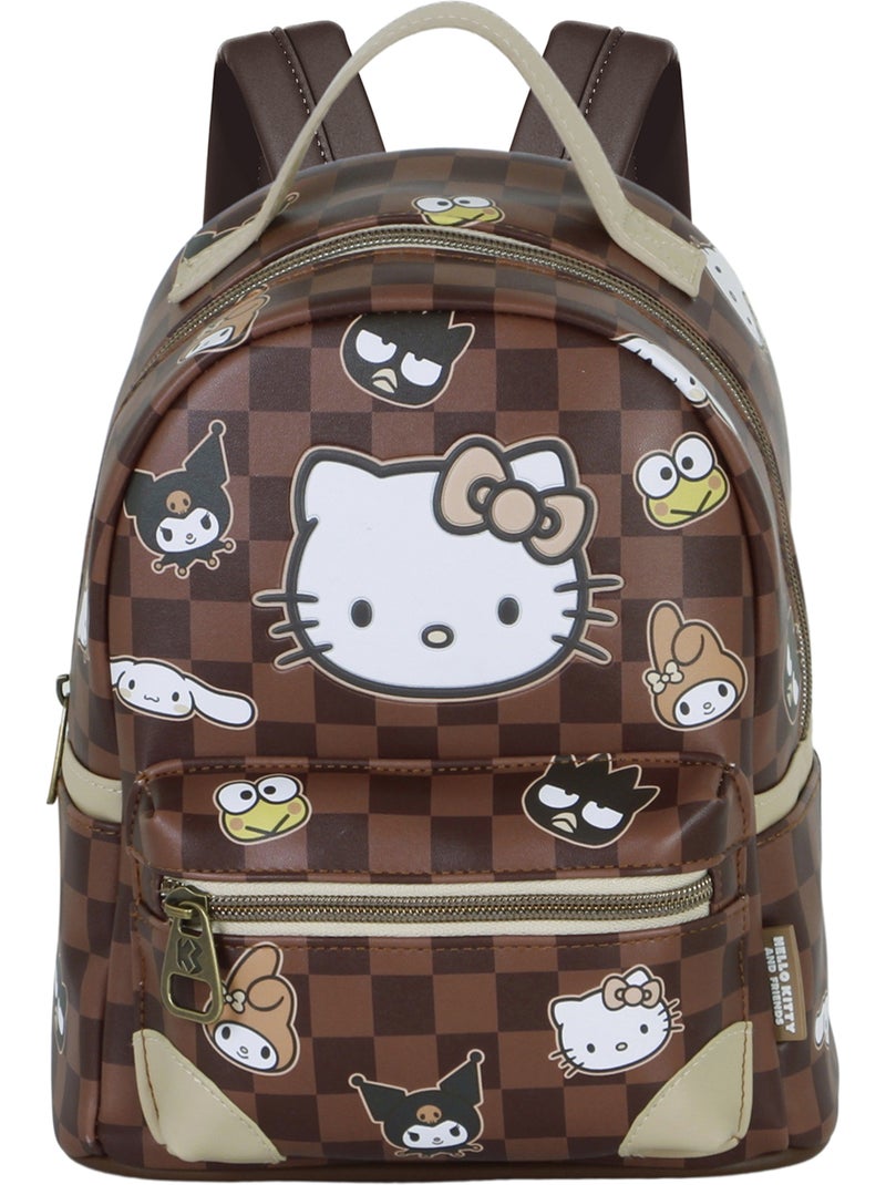 Hello Kitty Squares Sac à dos Heady Petit, Brun Marron - Kiabi