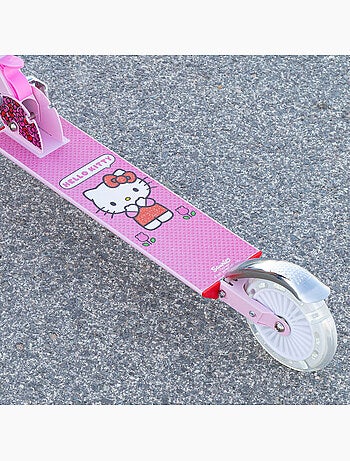 Hello kitty trottinette pliable à 2 roues avec lumières
