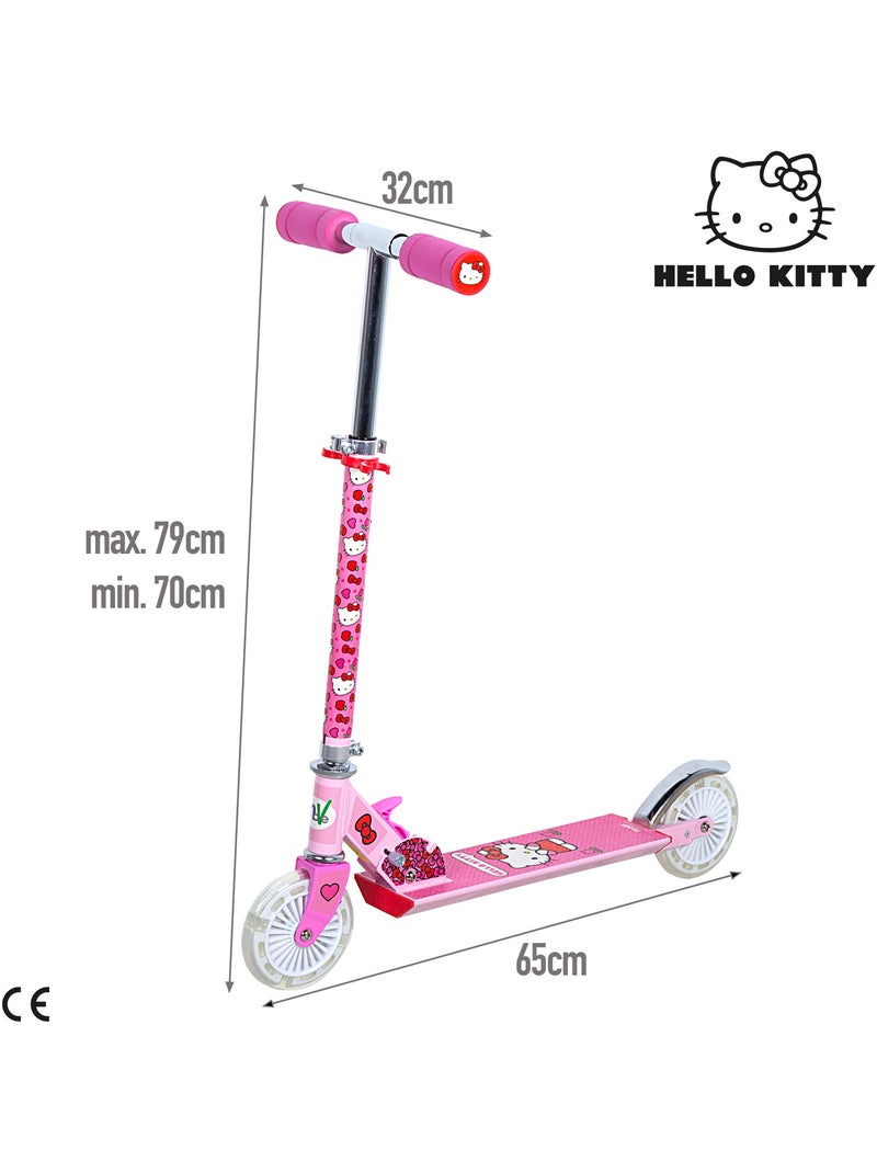 Hello kitty trottinette pliable à 2 roues avec lumières N/A - Kiabi