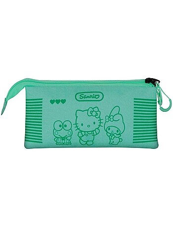 Hello Kitty Videogame Trousse Triple, Turquoise