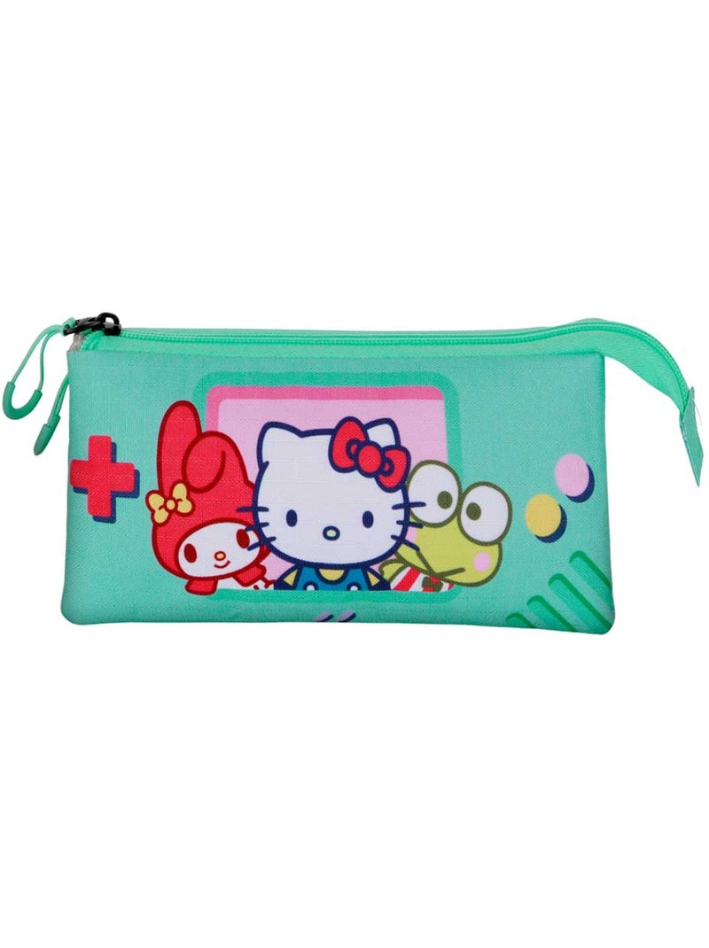 Hello Kitty Videogame Trousse Triple, Turquoise Bleu turquoise - Kiabi