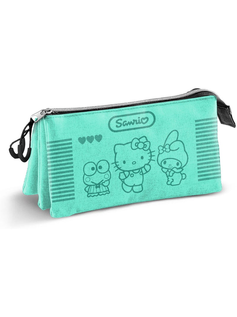 Hello Kitty Videogame Trousse Triple, Turquoise Bleu turquoise - Kiabi