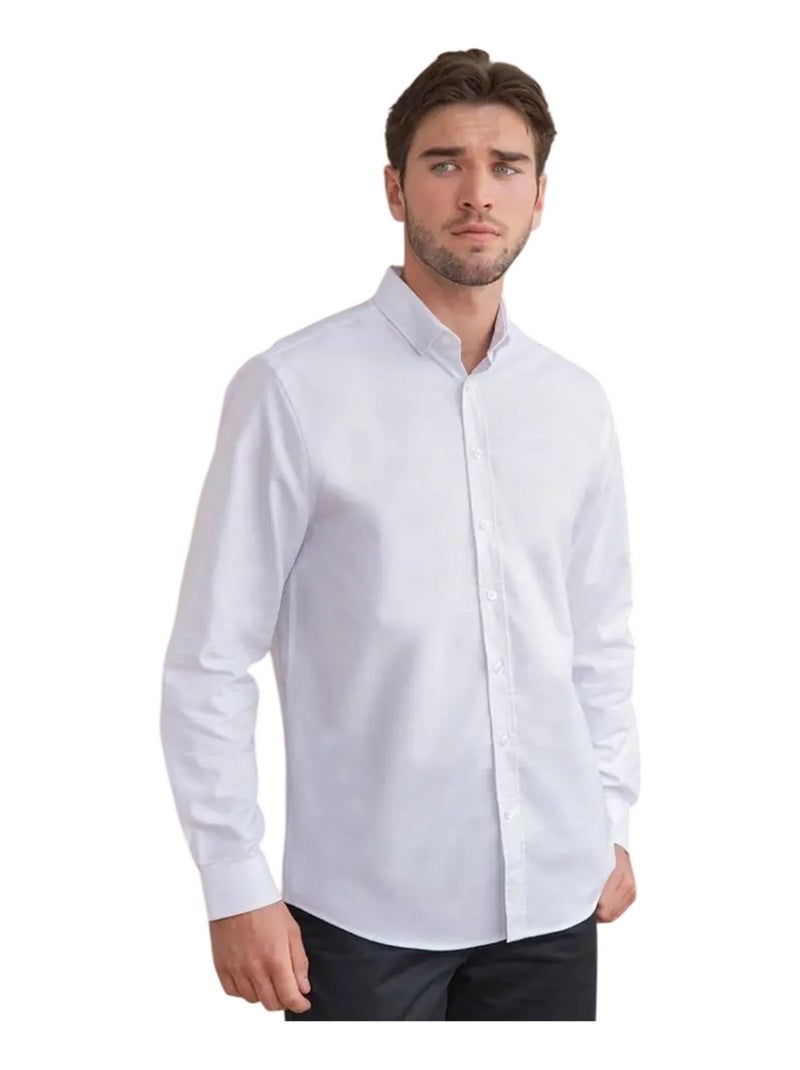 Henbury - Chemise manches longues CLASSIC Blanc - Kiabi