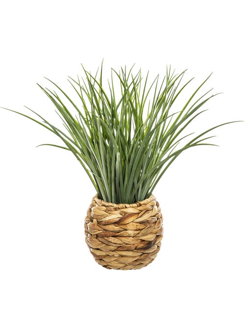 Herbe artificielle pot tressé MODA - Kiabi
