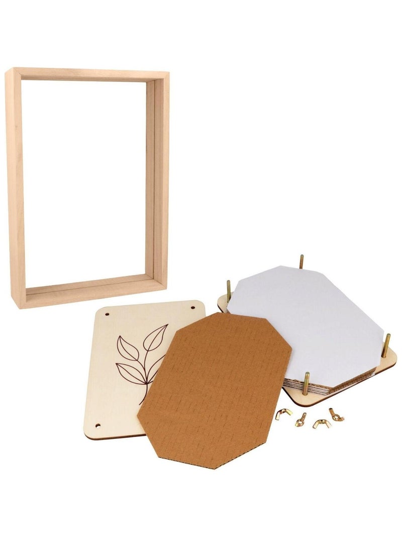Herbier + cadre en bois 27 cm - Artemio Beige - Kiabi